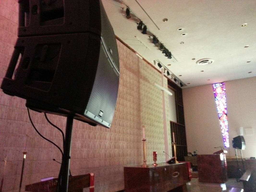 Church sound system installation